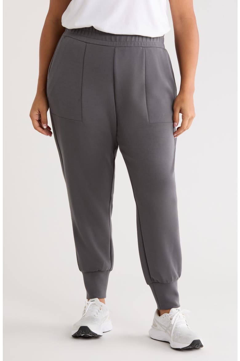Soft Luxe High Waist Joggers, Main, color, GREY FORGED