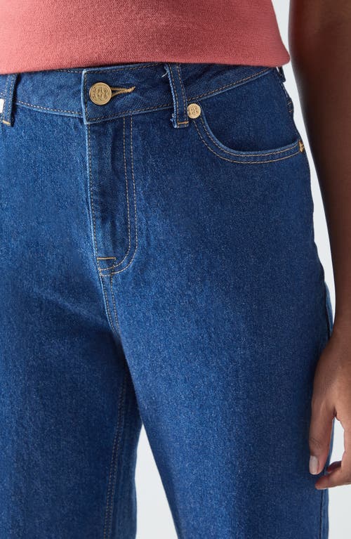 Lk Bennett Willow Wide Leg Ankle Jeans In Indigo