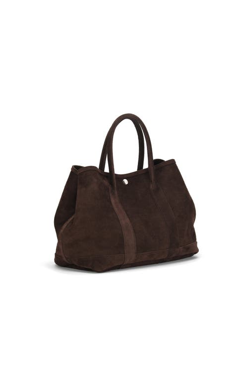 Ezra Arthur Audrey Nubuck Suede Leather Tote Bag In Cocoa