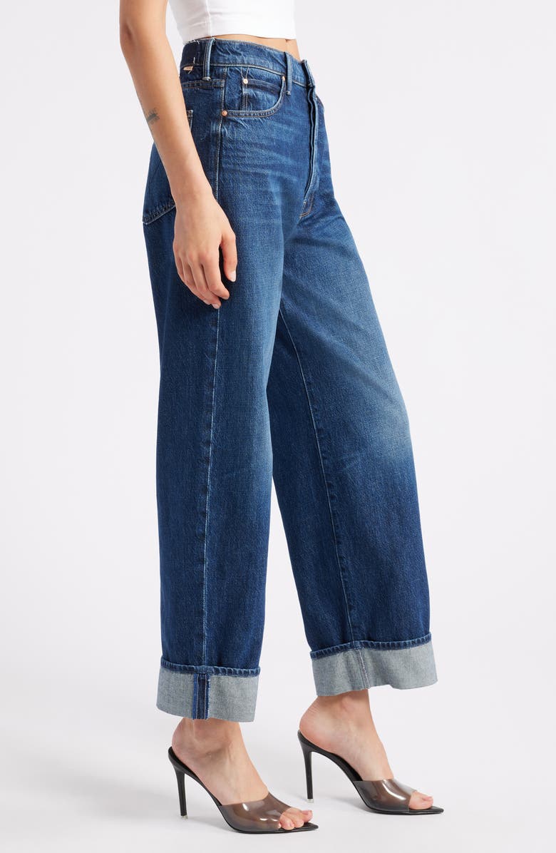 MOTHER Lil Spitfire Wide Leg Cuff Jeans, Alternate, color,