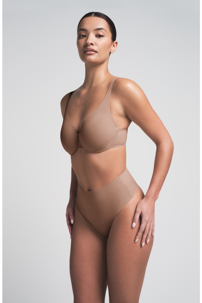 Unlined Full Coverage Bra, Alternate, color, SIENNA