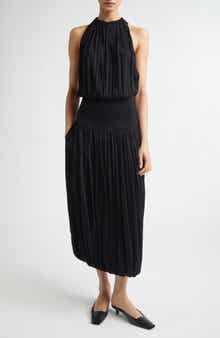 Soft Gathered Midi Dress