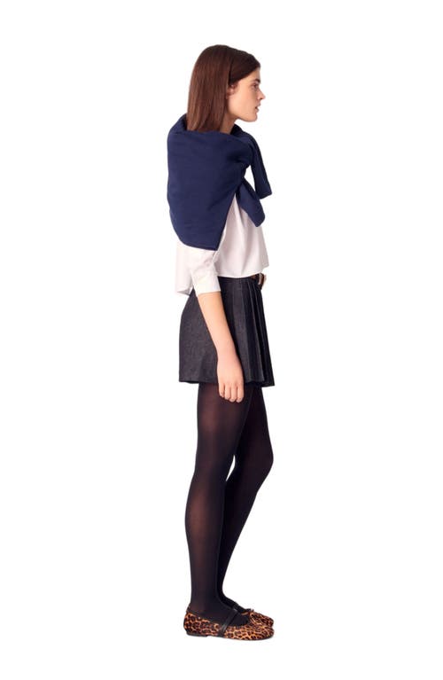 MAJE MAJE LAYERED-EFFECT PLEATED DENIM SHORTS