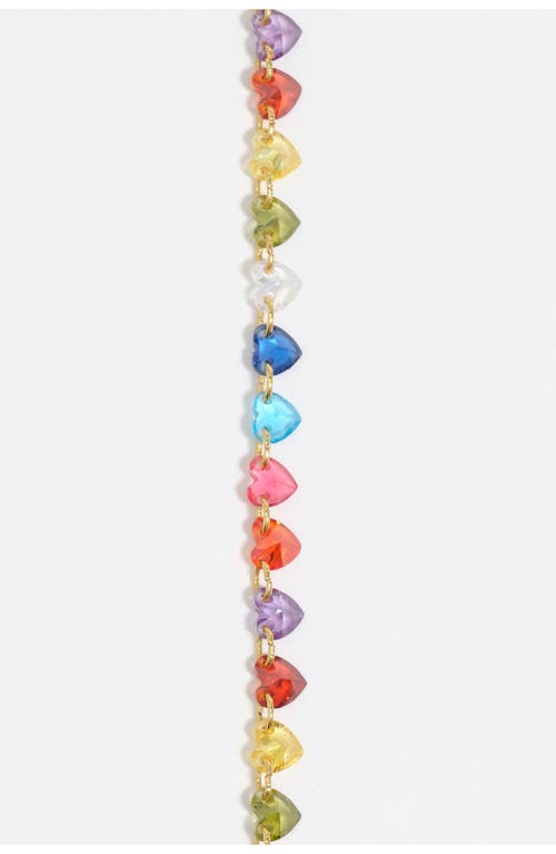 Bimba Y Lola Hearts Crystals Bracelet In Gold