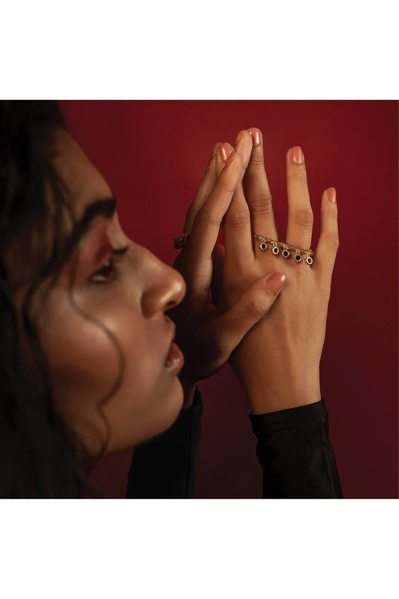 KANDI DOUBLE RING, Alternate, color, Gold Plated