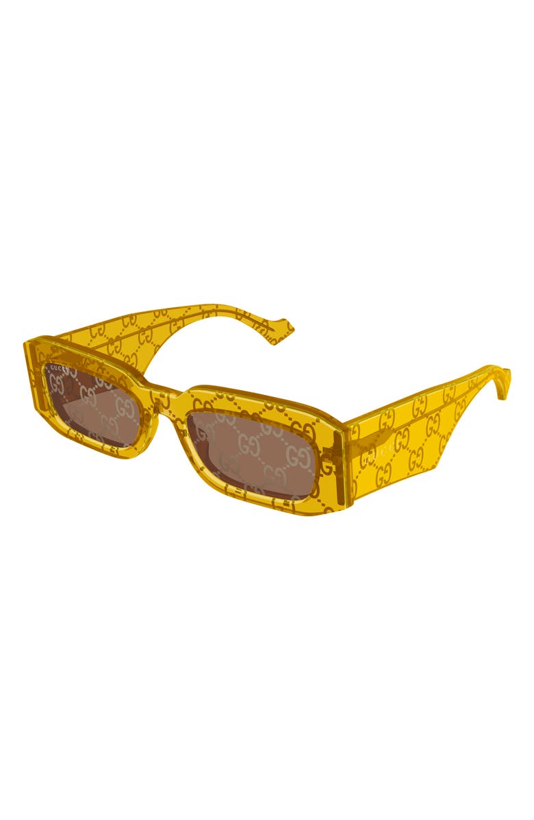 Gucci Rectangular Sunglasses, Alternate, color, Yellow