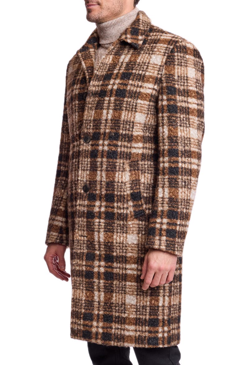 Plaid Slash Pocket Overcoat, Alternate, color, CHOCOLATE SWIRL CHECK