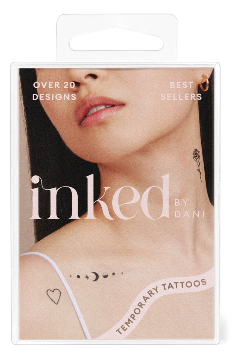 INKED by Dani Bestsellers Pack Temporary Tattoos, Main, color,