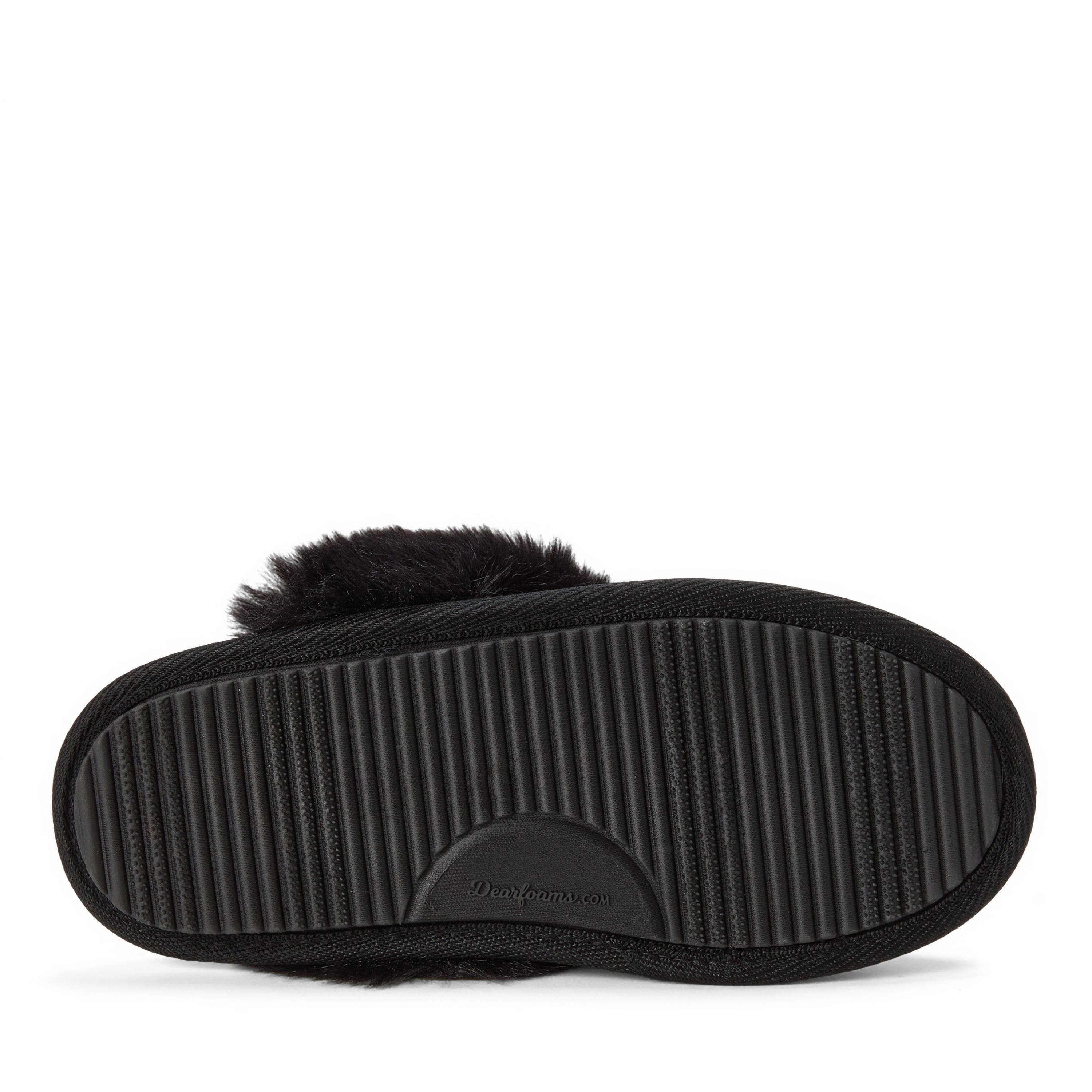 Halloween Velour Scuff Slippers, Alternate, color, BLACK