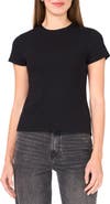 Halogen® Rib Stretch Cotton T-Shirt