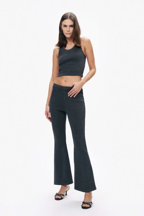 Shop Nocturne Ribbed Crop Top In Anthracite
