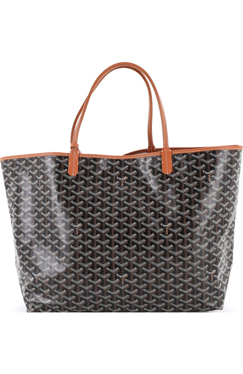 Pre-Owned Goyard Saint Louis Tote Coated Canvas GM, Main, color, Brown