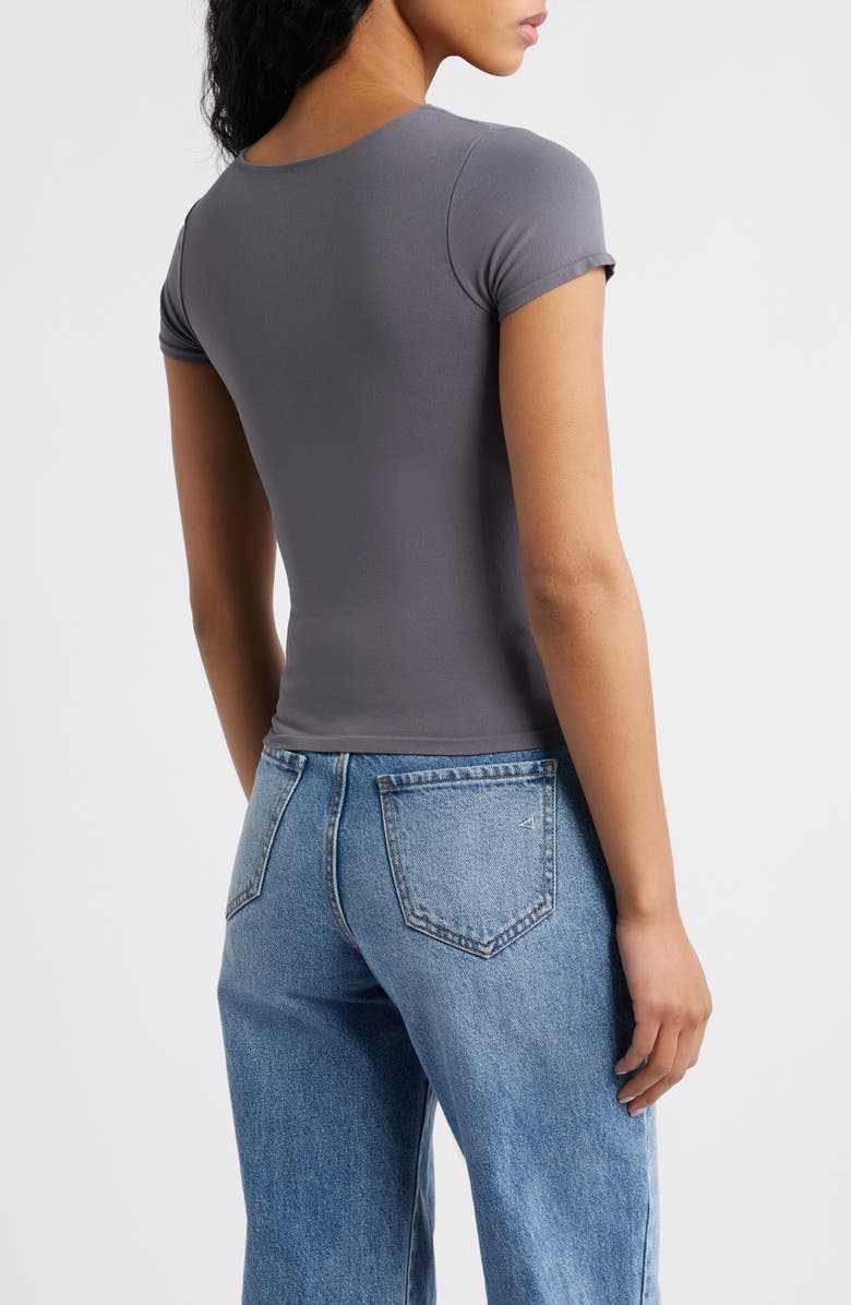 Free People Sunfade Clean Lines Baby T-Shirt, Alternate, color, Iron