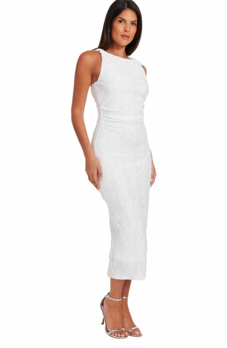 QUIZ Jaquard Maxi Dress With Twist Strap, Alternate, color,