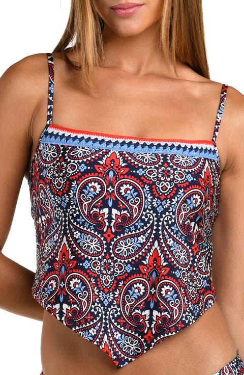 Americana Paisley Tankini Top