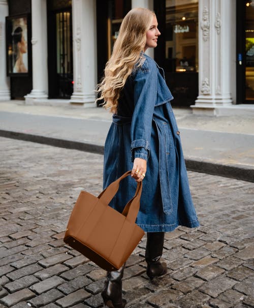 Gigi New York Bailey Leather Tote Bag In British Tan