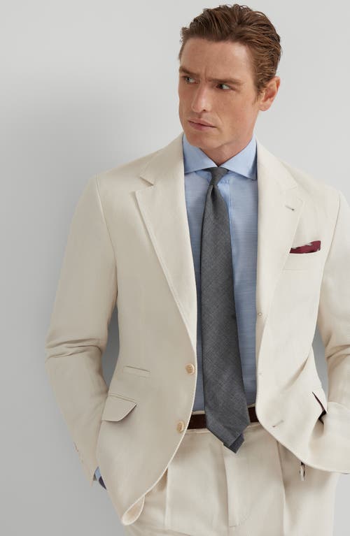 Brunello Cucinelli Long-sleeve Cotton Shirt In Blue