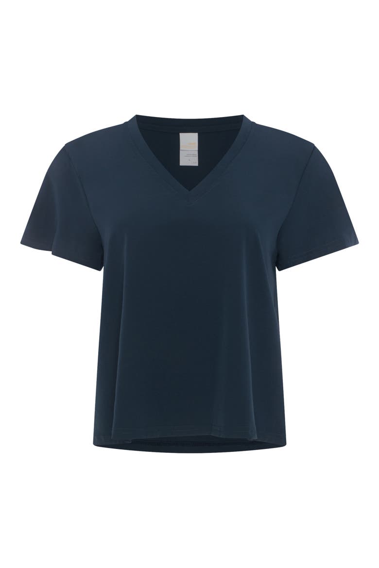 Olivie V-Neck Top, Alternate, color, OUTERSPACE