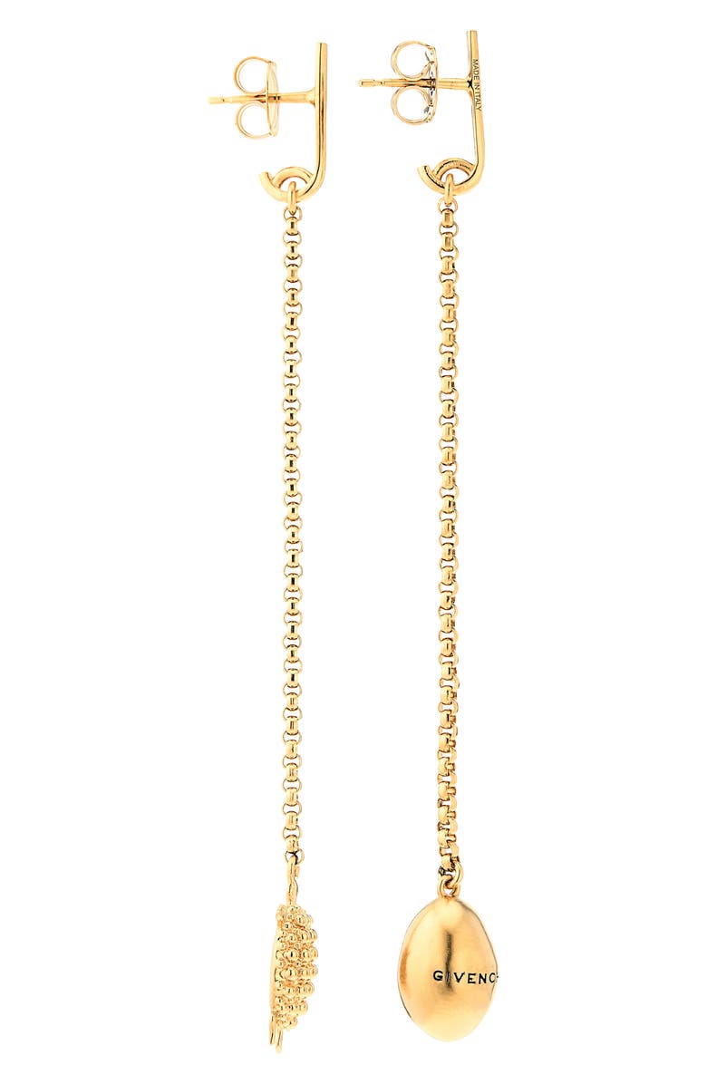 Givenchy Lucky Charms Mismatched Drop Earrings, Alternate, color, Golden Yellow