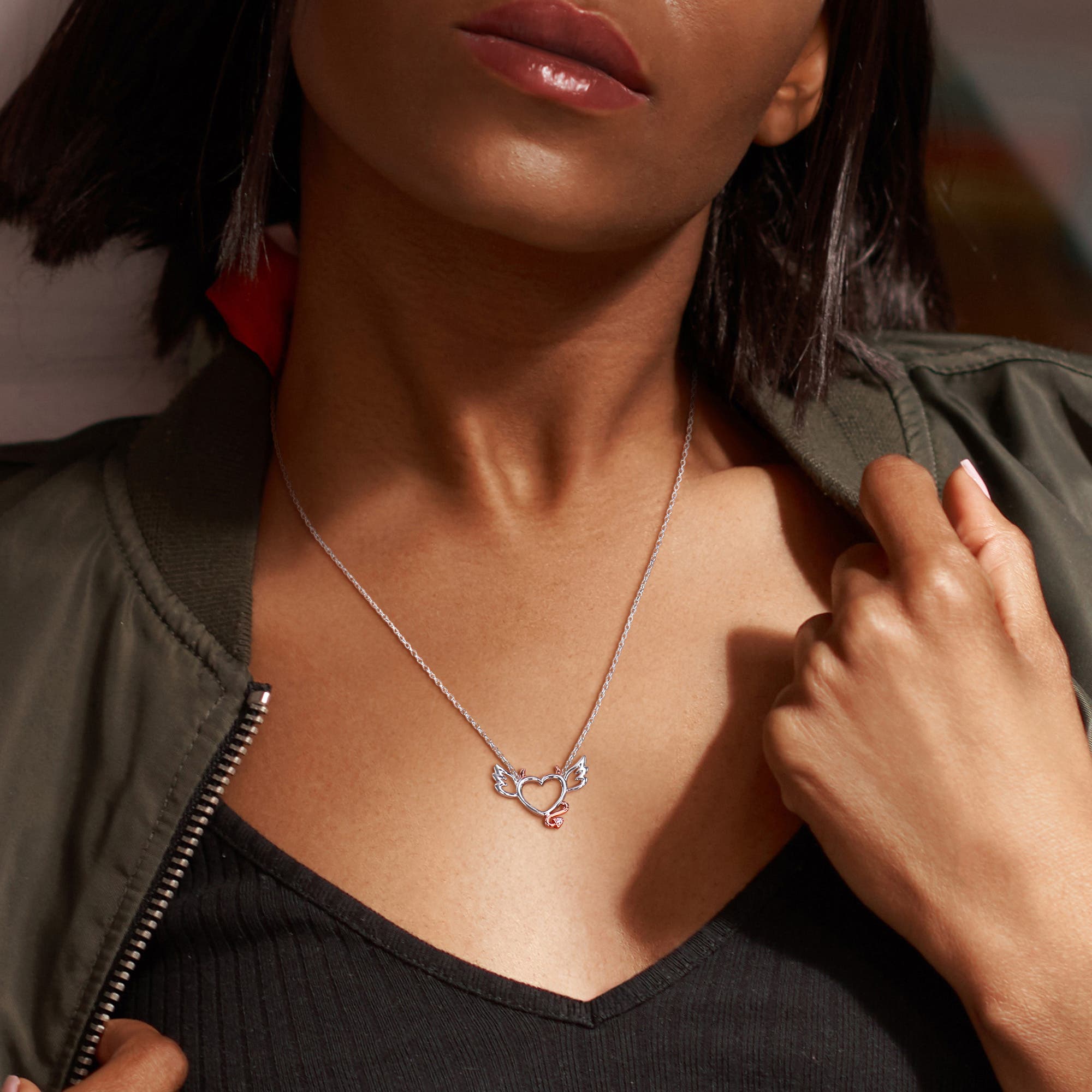 Julianna B. Diamond Devil & Angel Heart Necklace (Women) | Nordstrom