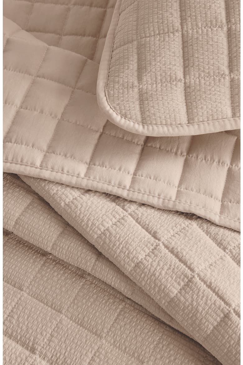 Seersucker Quilt Set, Alternate, color, BONE