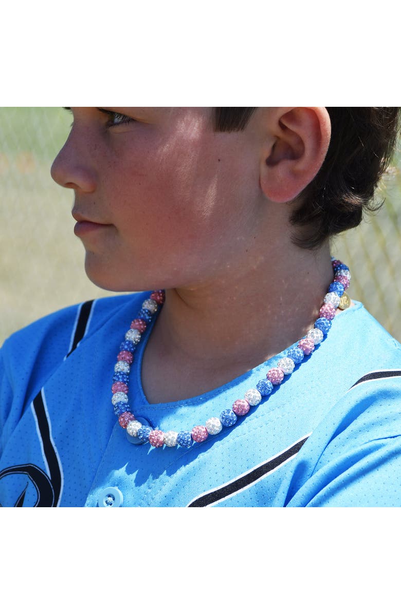 The Drip Bros Sky Drip Team Spirit Baseball and Sports Necklace, Alternate, color, Pink Adult