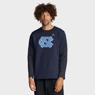 Jordan Brand Men's Jordan Brand Navy North Carolina Tar Heels 2025 Sideline Coach Therma-FIT Long Sleeve T-Shirt