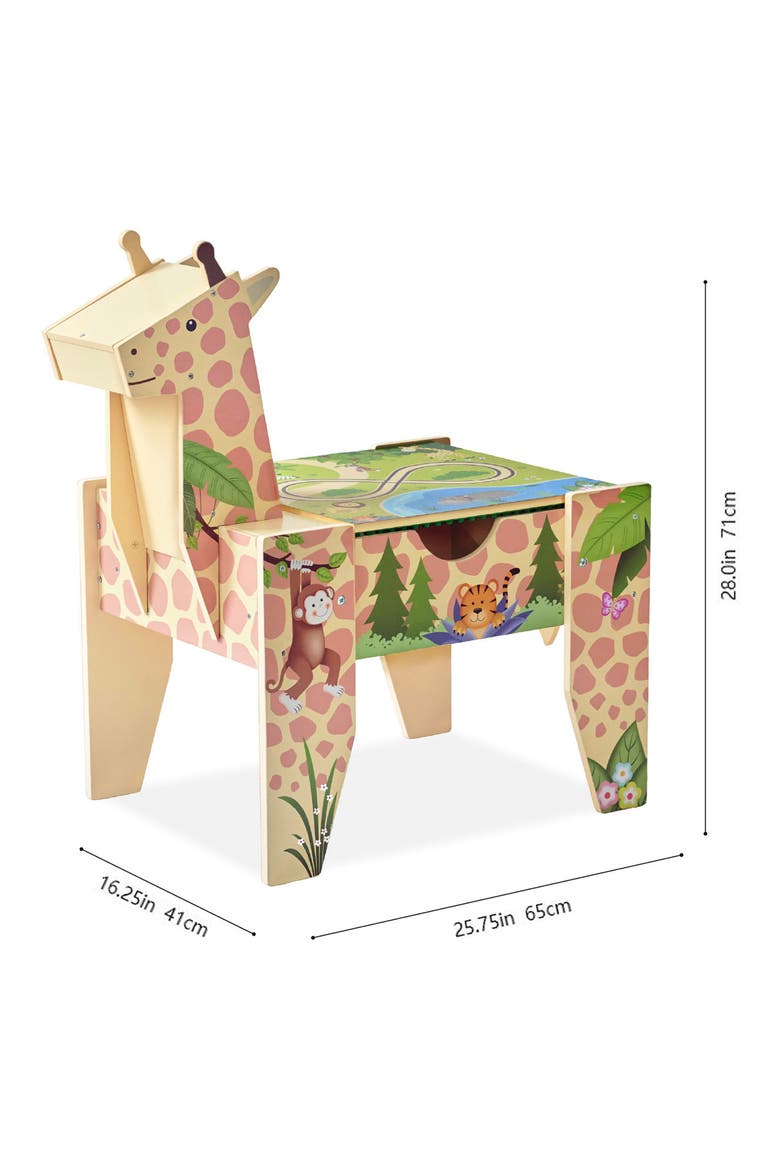 Jungle Giraffe 2-in-1 Activity Table, Alternate, color, YELLOW