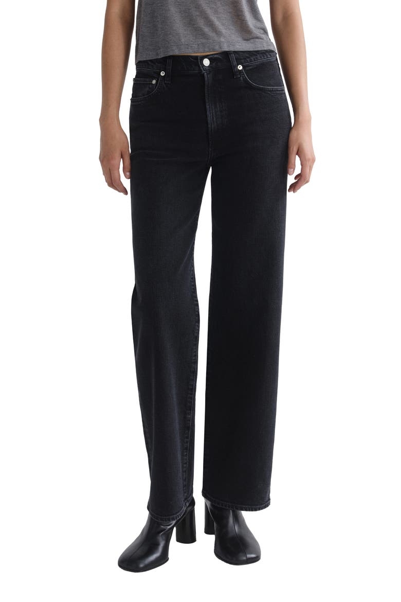 Harper Relaxed Straight Leg Jeans, Main, color, DARK VINTAGE BLACK