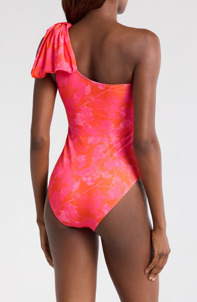 Hutch Clara One-Shoulder One-Piece Swimsuit, Alternate, color, Red Pink Baby Breath