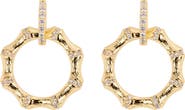 ATHRA LUXE Cubic Zirconia Bamboo Drop Earrings
