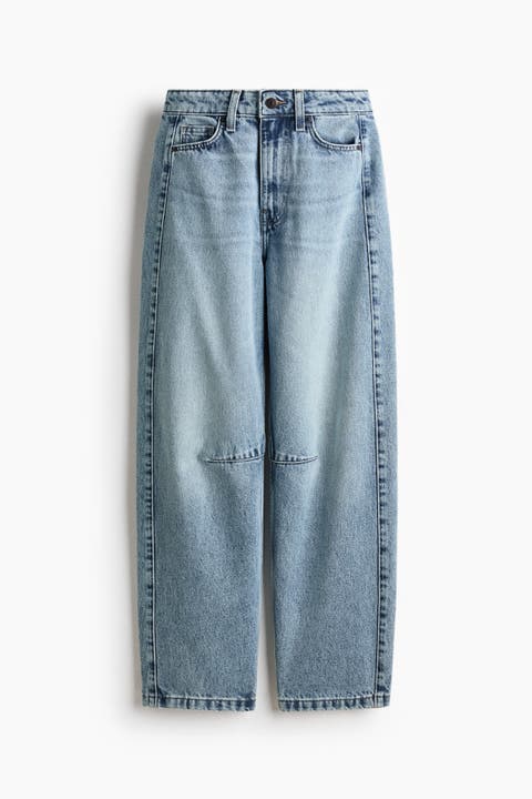 Barrel High Waist Ankle Jeans