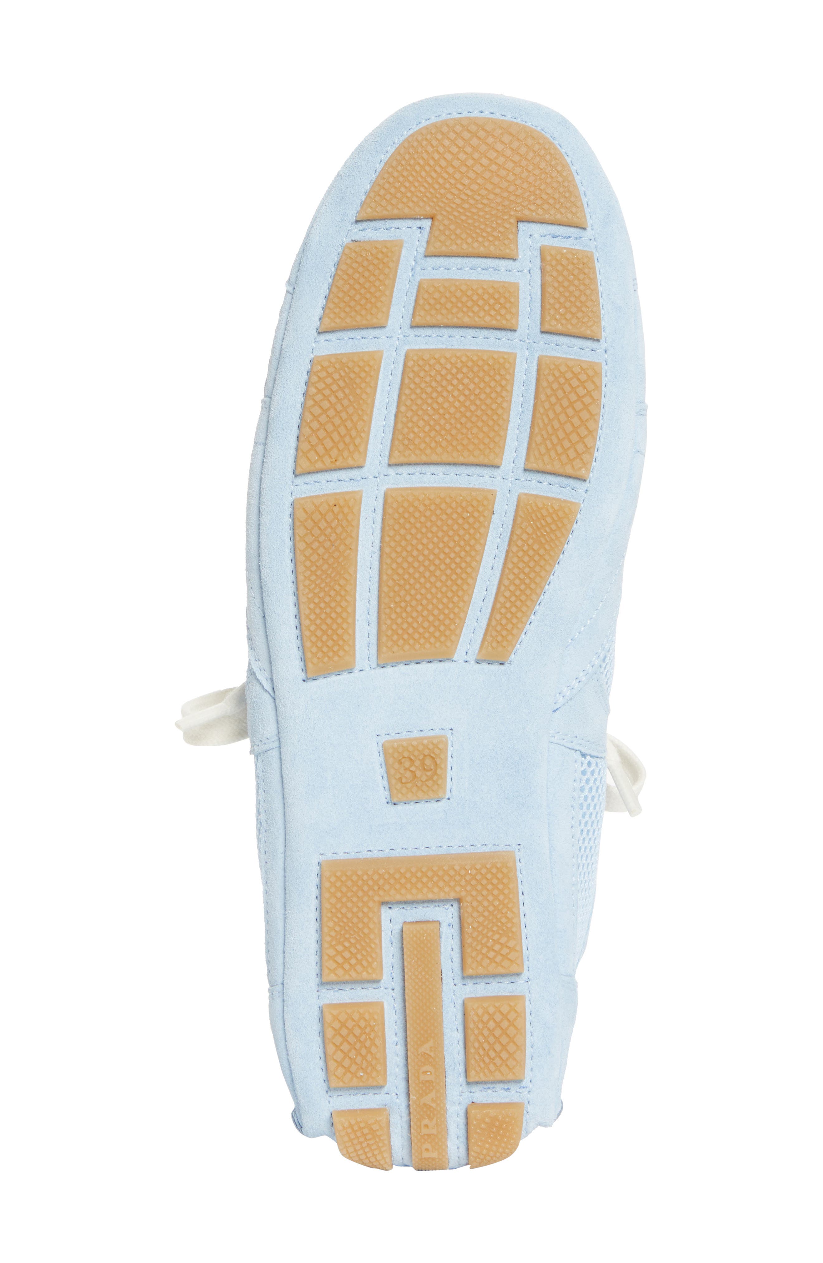 Prada Mixed Media Low Top Sneaker, Alternate, color, Blue