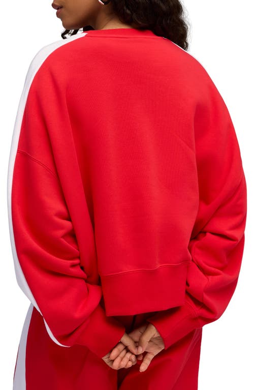 Puma T7 Oversize Crewneck Sweatshirt In Red