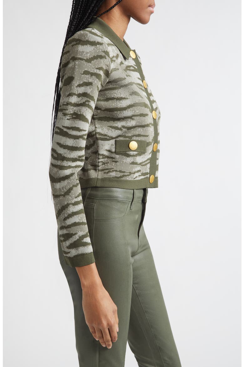Osiris Jacquard Knit Cardi, Alternate, color, STONE GREY WILD CAT