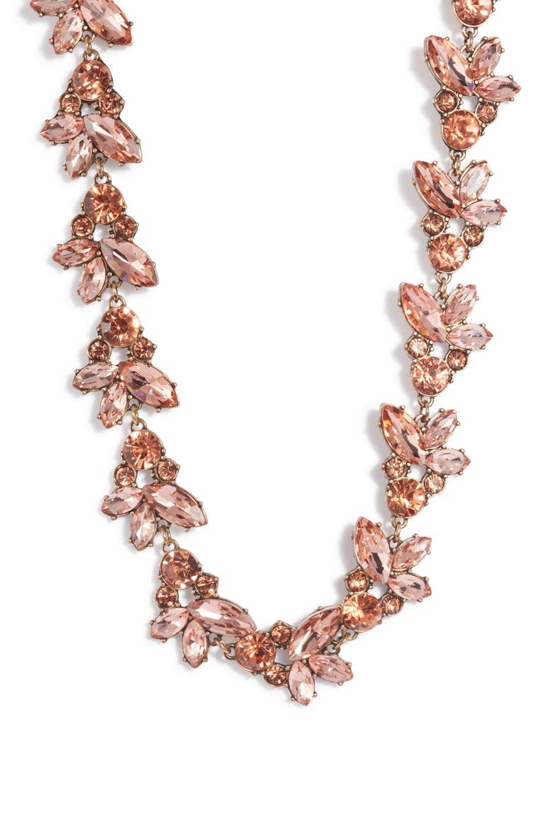 Crystal Statement Collar Necklace, Main, color, GOLD/ TOPAZ
