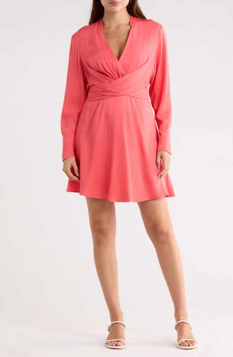 BOSS Dimkai Long Sleeve Fit & Flare Dress