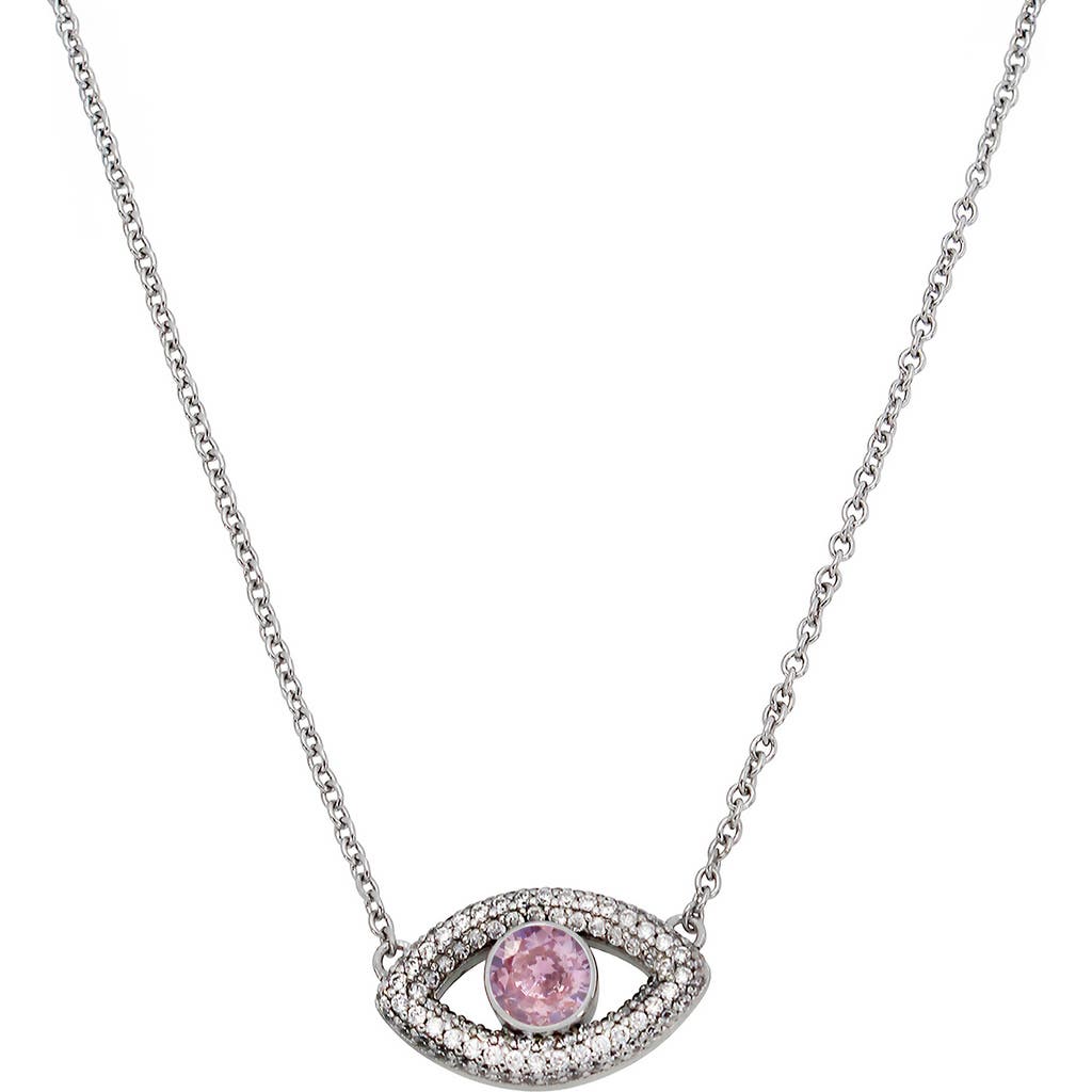 KURT GEIGER KURT GEIGER LONDON CRYSTAL & CZ EVIL EYE PENDANT NECKLACE