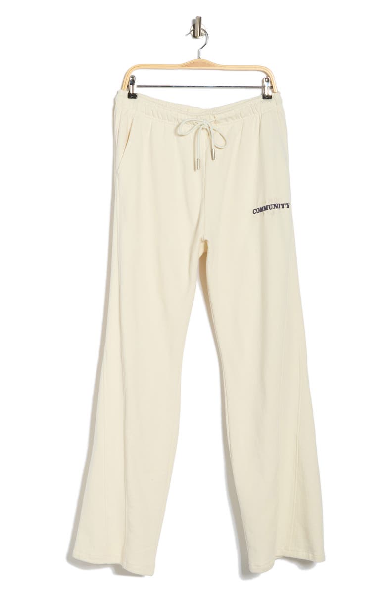 HONOR THE GIFT Track Cotton Sweatpants, Alternate, color, Bone