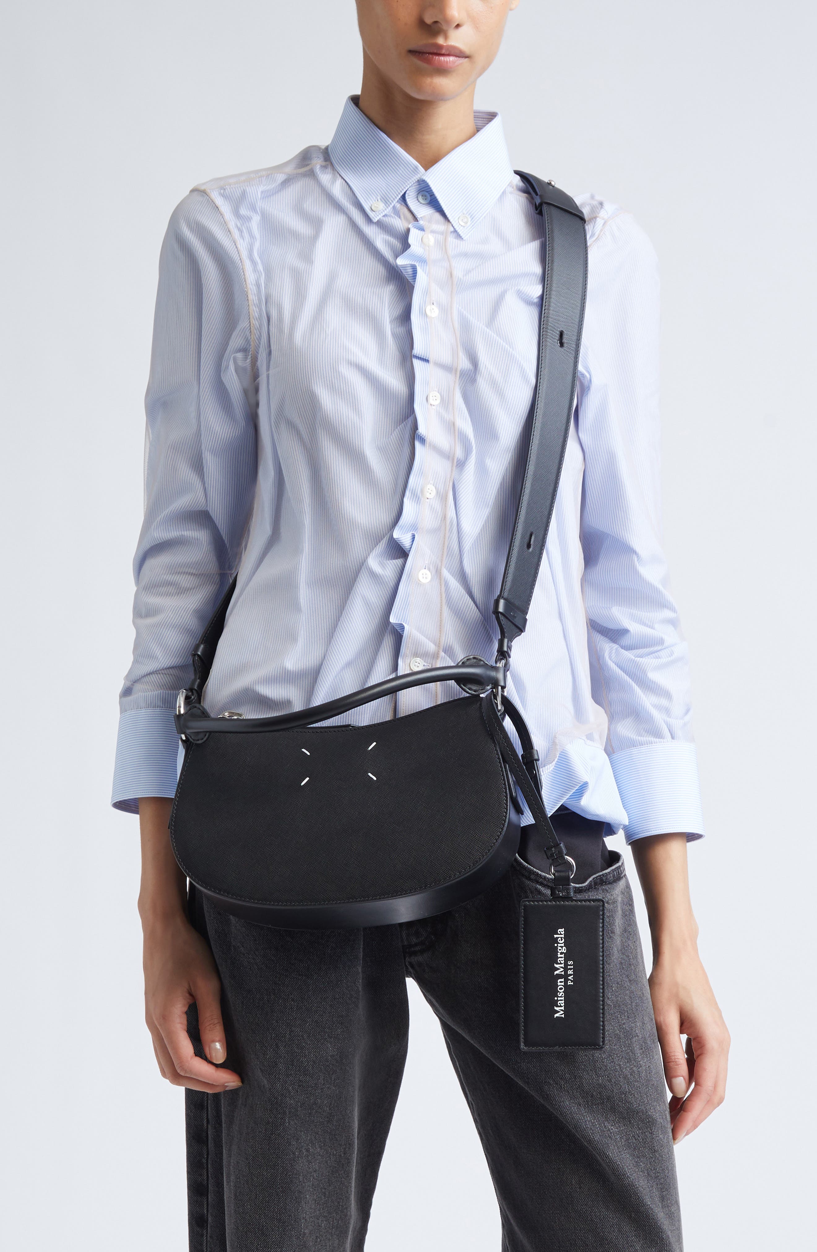 Maison Margiela Doll Leather Hobo Bag, Alternate, color, 