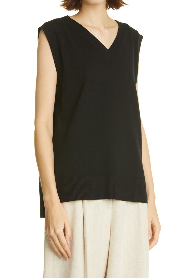 Cashmere Vest, Alternate, color, BLACK