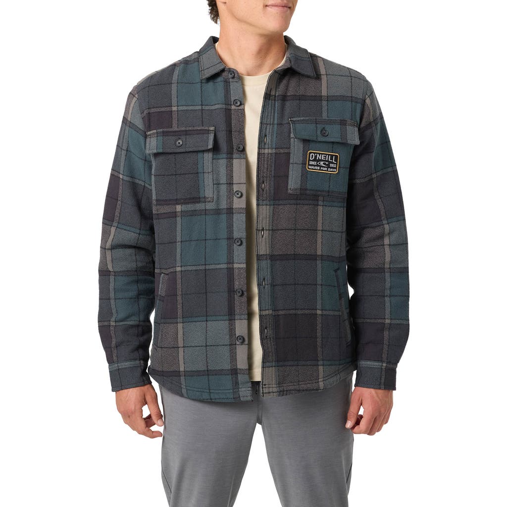O'neill Redmond Fleece Lined Button-up Shirt Jacket In Multi