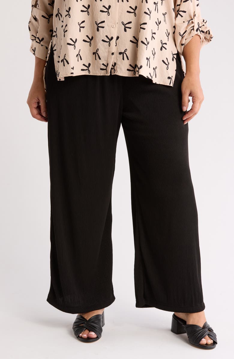 Forgotten Grace Pleated Pull-On Pant, Main, color, Black