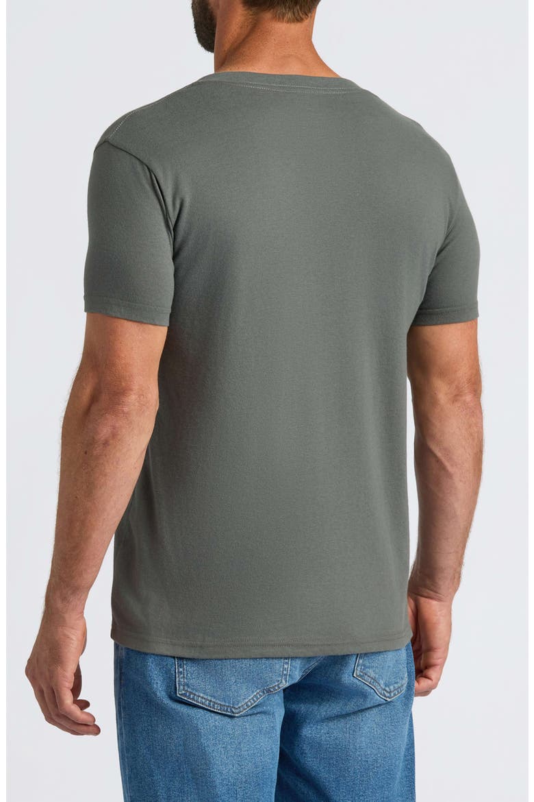 Short Sleeve V-Neck T-Shirt, Alternate, color, CARBON
