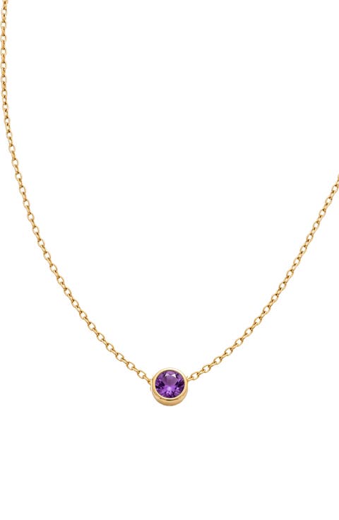 Birthstone Pendant Necklace