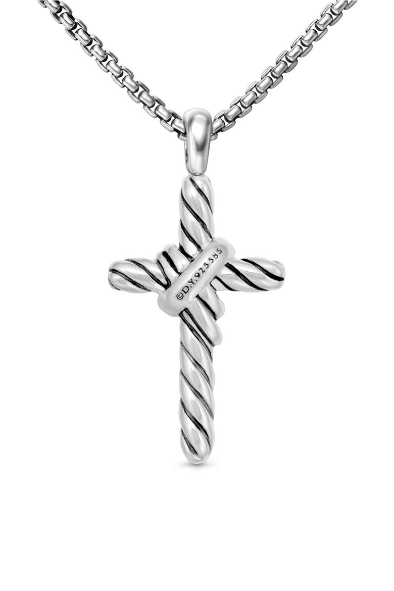 Cross Necklace with Pavé Diamonds, Alternate, color, DIAMOND