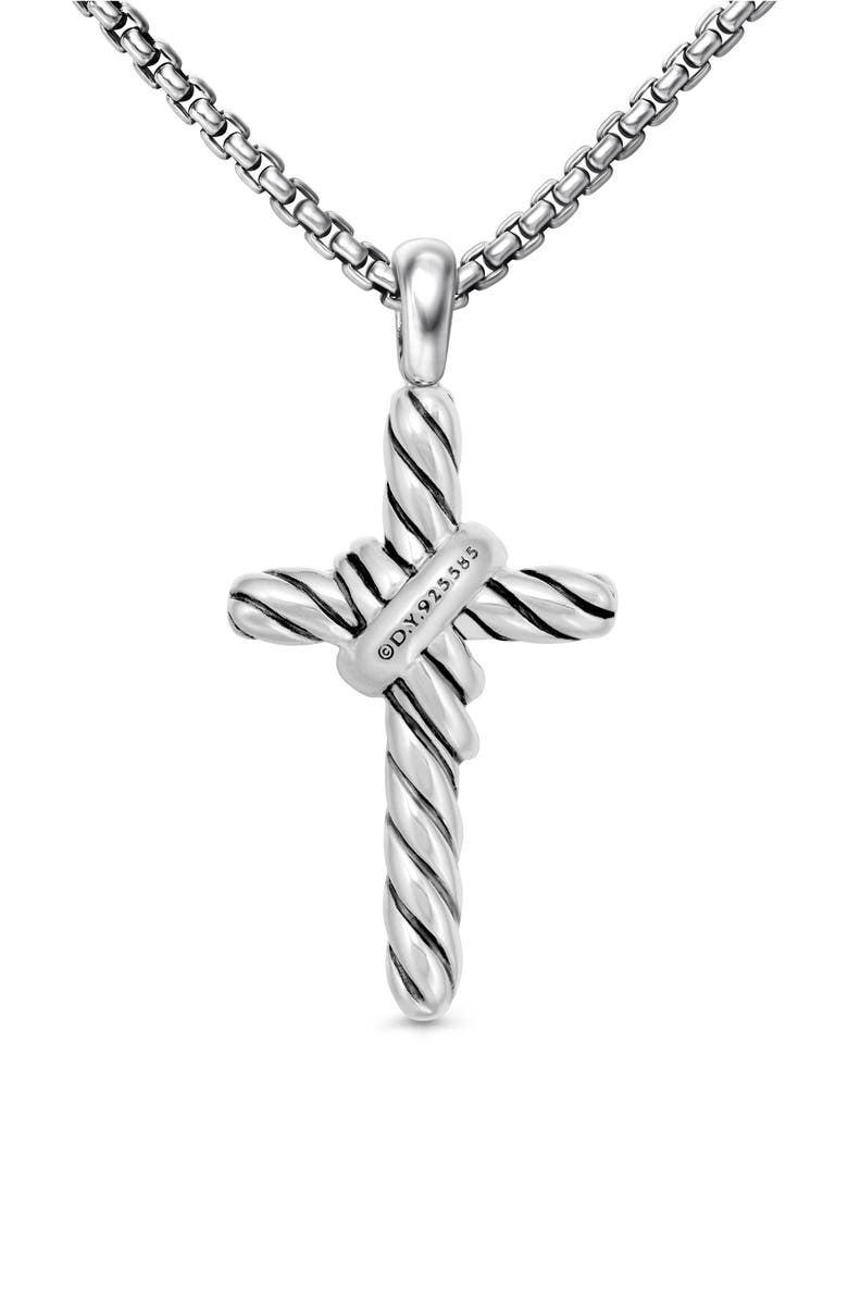 David Yurman Cross Necklace with Pavé Diamonds, Alternate, color, Diamond