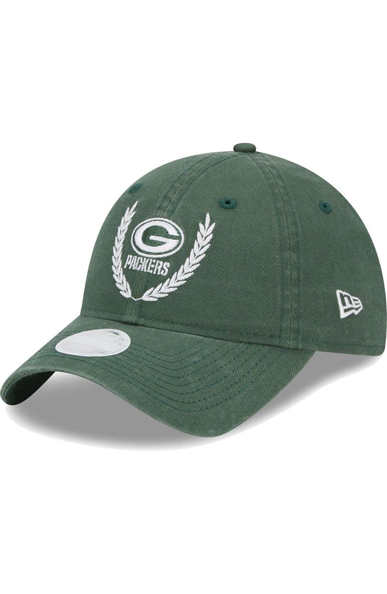 New Era Women's New Era Green Green Bay Packers Leaves 9TWENTY Adjustable Hat, Main, color,