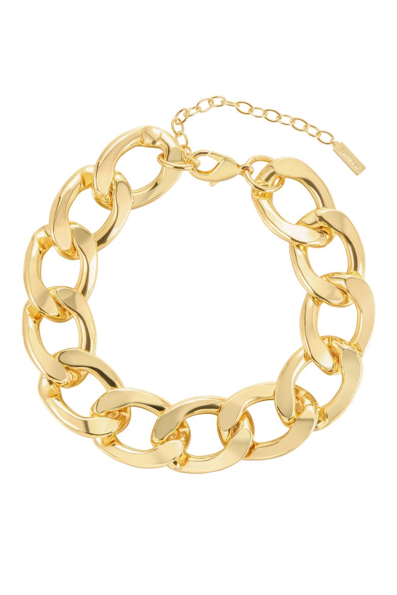 Chunky Curb Chain Necklace, Main, color, GOLD