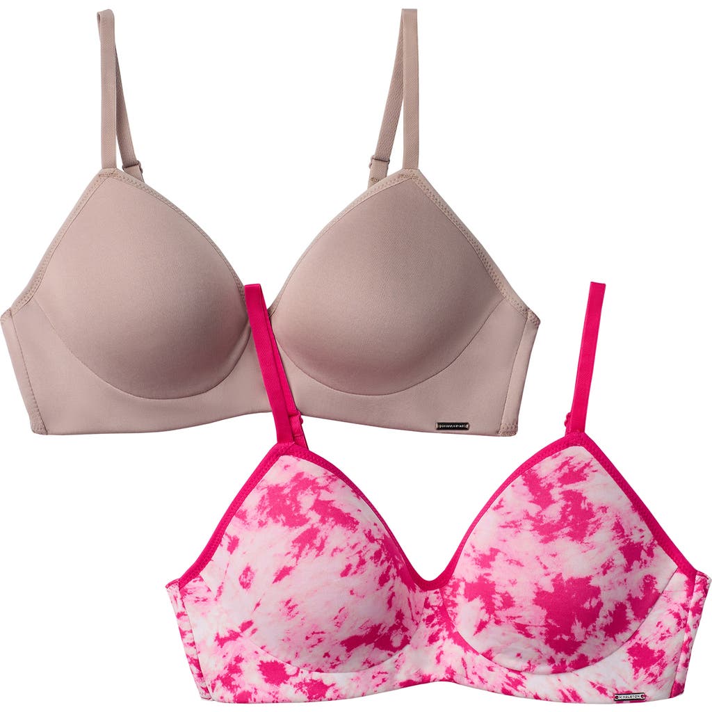 HALSTON HALSTON 2-PACK MODERN MICRO WIRE FREE T-SHIRT BRAS